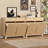 Wave Design 2-Door 2-Drawer Tilt Out Trash Cabinet, MDF Freestanding Kitchen Laundry Storage (Trash Can Not Included)-122622500