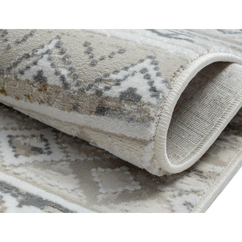 Tiana cream Rug, Rectangular 200 x 290cm