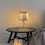 Lampe de table glamour en métal, finition dorée, 11,0 x 11,0 x 20,1 pouces | Capuchon en tissu de 8,7 à 11,0 po x 8,7 po | Type de douille: 1 x E27 de 40 W maximum (ampoule non incluse) | Design élégant, parfait pour le salon et la chambre à coucher-1213513078-1213513077
