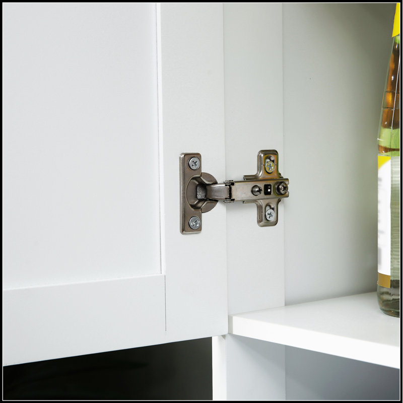 Buffet avec huche 71 po, armoire de rangement garde-manger moderne avec four à micro-ondes