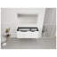 Meuble-lavabo mural 48 po blanc avec portes à fermeture en douceur