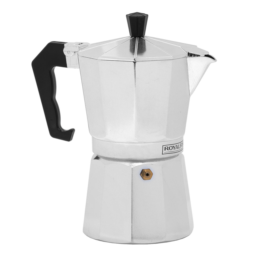 Royalford Italian Espresso Coffee Maker - Traditional Moka Stove Top