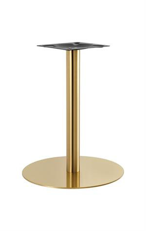 Base de table ronde de 23 po en acier inoxydable à finition dorée pour l'intérieur, 40 lb, Doré
