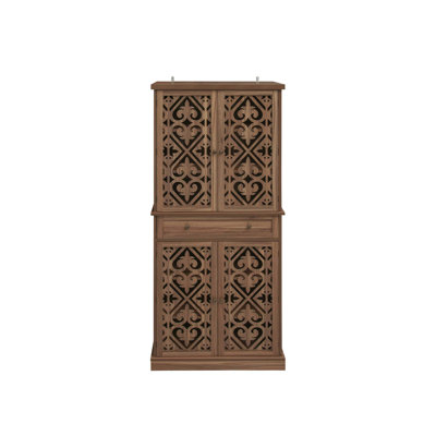 Breshuna 4 Door Cabinet with 1 Drawer, with 4 Adjustable Inner Shelves, Storage Cabinet