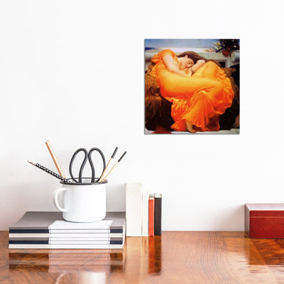 Flaming June by Frederic Leighton - 1 Piece Floater Frame Painting on Canvas