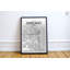 « chicago city map », reproduction d’impression sur affiche en tons-22634047