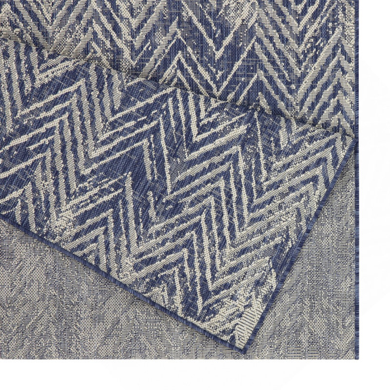 Blue 2 Ft. 7 In. X 7 Ft. 3 In. Indoor/Outdoor Area Rug, Runner 2'7" x 7'3"