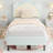 Twin XL Kids Bed Frame with Adjustable Headboard & LED Lights, Wooden Slats Support, No Box Spring Needed-598586348-598586347