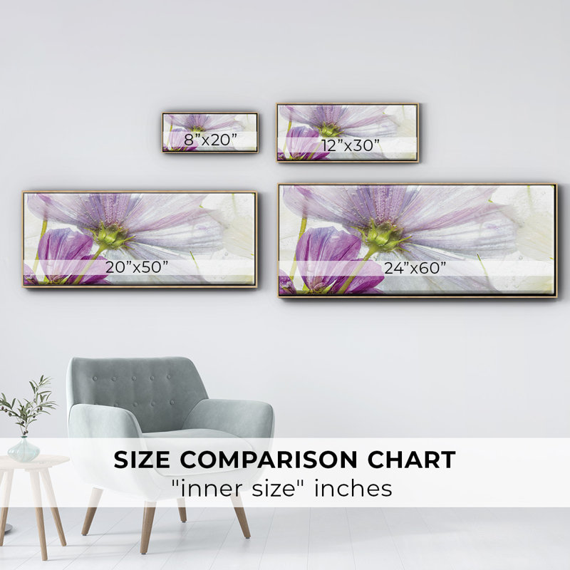 «Frozen Floral I», toile encadrée, H 8 po x l 20 po