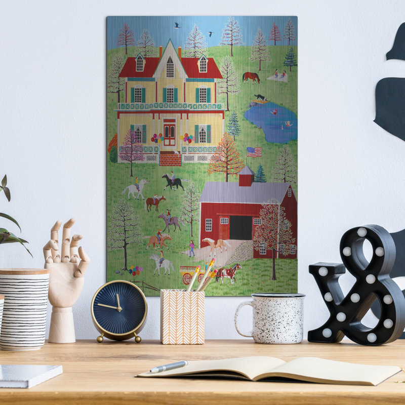 "Pony Party" par Susan Henke Fine Art, H 16 po x l 12 po