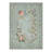 Floral Machine Washable Area Rug Green with Non-Slip Backing-580106980