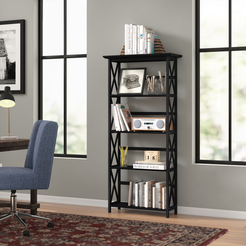 Oktay Etagere Bookcase, Black
