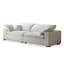 Canapé modulaire en chenille crème et blanc-129020782