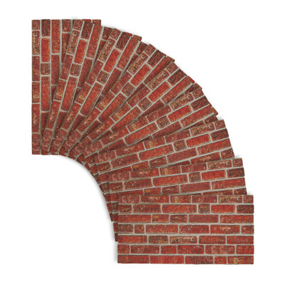 Panneaux muraux 3D en fausse brique, panneau mural décoratif en mousse légère pour l'intérieur et l'extérieur, résistant à l'eau, 20 po x 40 po (ensemble de 9), couvre 48 pieds carrés