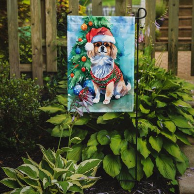 Drapeau de Noël de l'épagneul tibétain