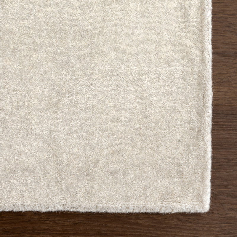 Maru Ivory Handmade Wool Rectangular Area Rug 8' x 10'