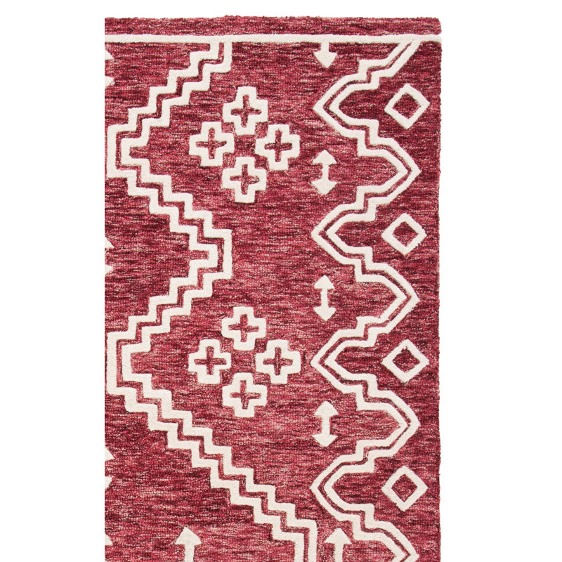 Abbie-Rose Hand Tufted Wool Southwestern Rug, Rectangle 5' x 8'