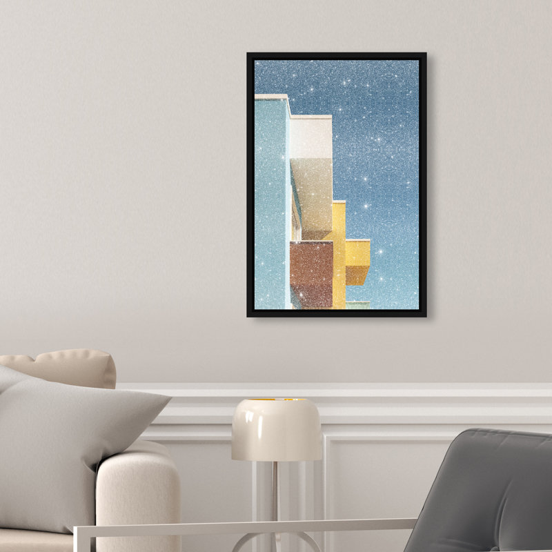 Orthogonal Sky View Print by Oliver Gal, 11"H x 16"W, Black Floater Frame