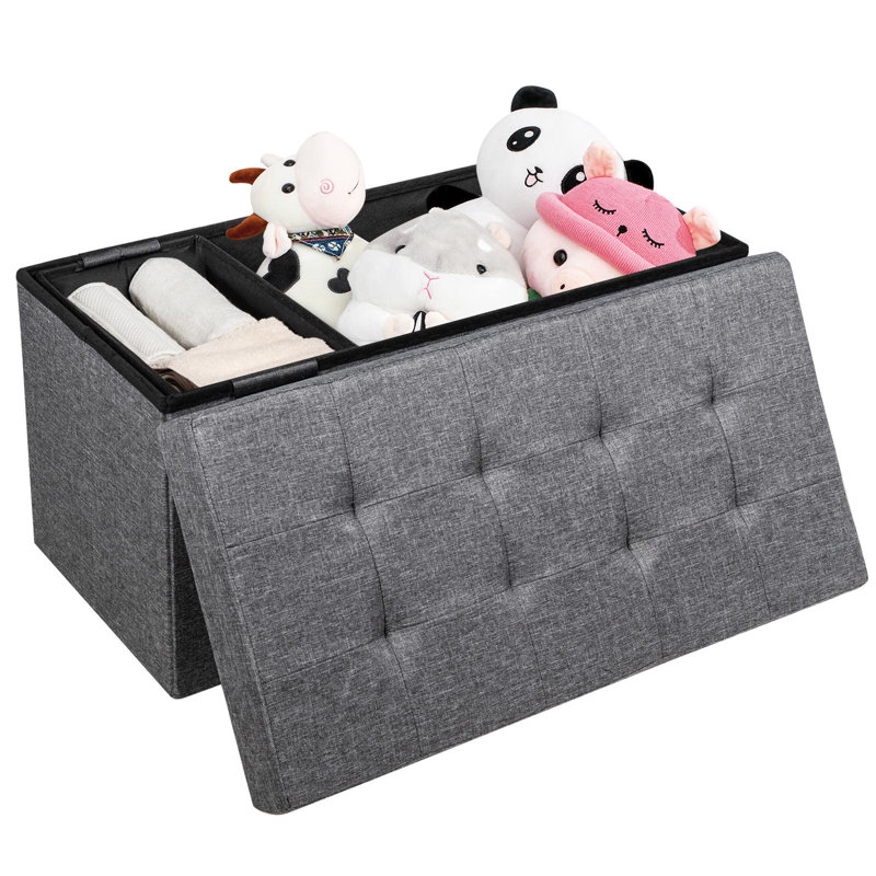 Banc rembourré Rosito, Gris clair