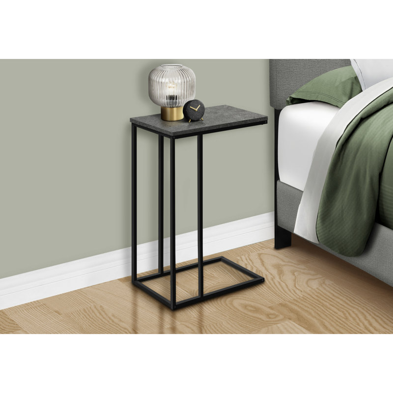 Table d'appoint polyvalente et contemporaine avec construction durable et attrait élégant, Gris foncé