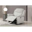 Fauteuil coulissant inclinable manuel de style contemporain avec accoudoirs rembourrés gris clair et salon principal