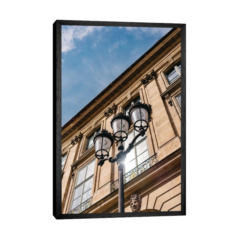 Parisian Street IV by Bethany Young - Print on Canvas, Black Framed, 66.04cm H x 45.72cm W x 3.81cm D