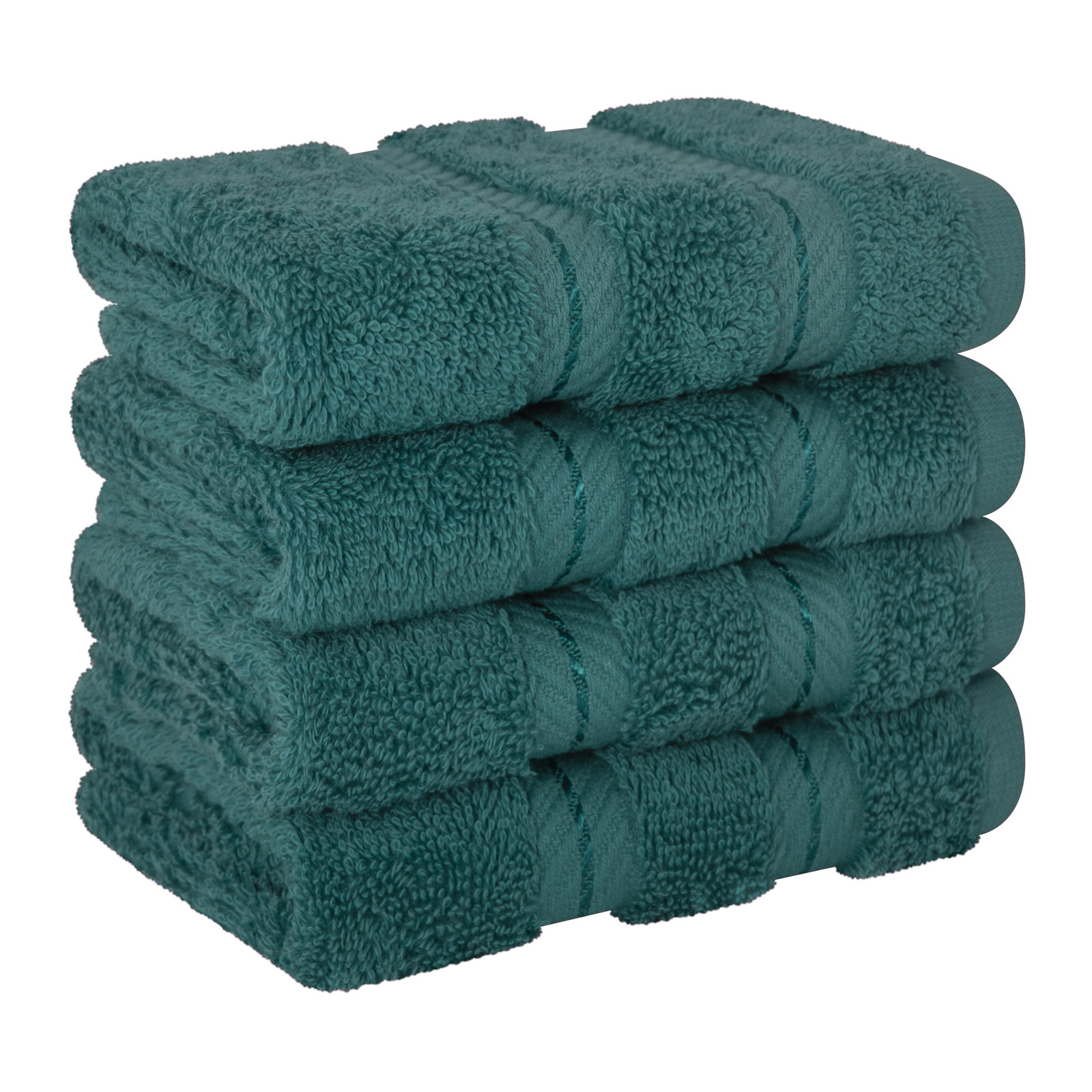 Darcelle 100% Cotton 4-Piece Turkish Washcloth Set, Colonial Blue