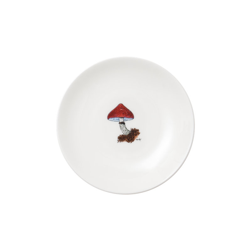 Thibaud Herem Objet 5" Plate (Red Mushroom)