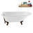 62" Streamline Clawfoot Tub,Tray,Drain, Clawfeet-101628986-102218229