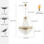 Lustre empire moderne à 9 lumières