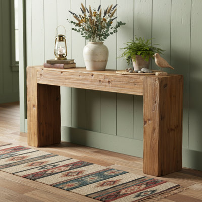 63-Inch Solid Wood Console Table