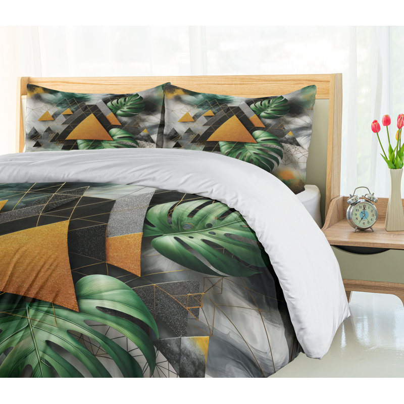 Monstera Duvet Cover, Queen Duvet Cover + 2 Standard Shams