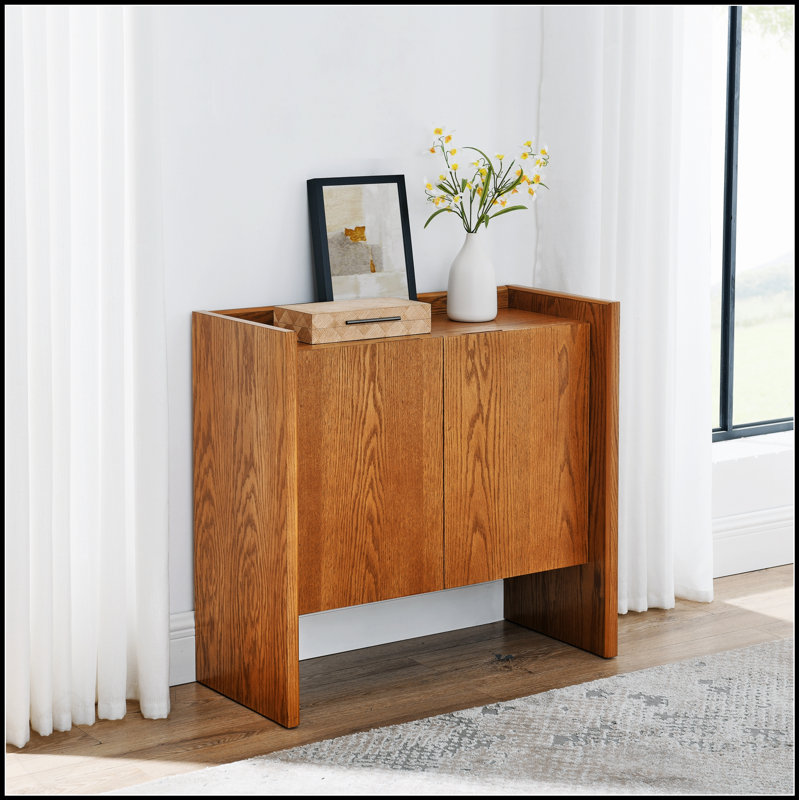 Buffet de couleur noyer, armoire de rangement avec rangement spacieux, rustique et polyvalent pour divers décors