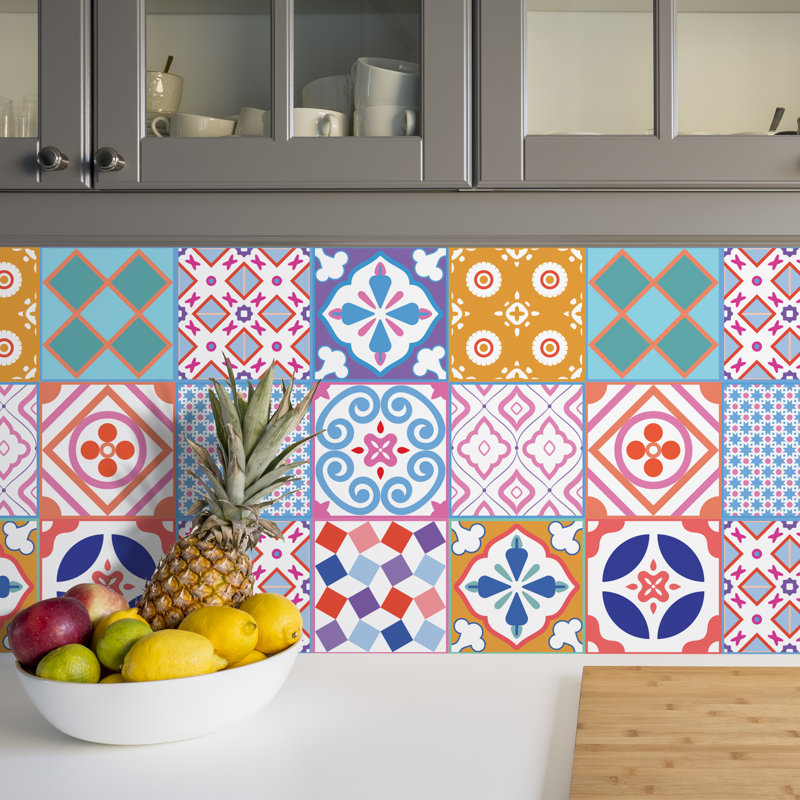 Carreau de terrain en vinyle 6 po x 6 po Moroccan