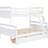 Twin Over Full Bunk Bed With Measures, & 2 Lasting Storage - White White, Stable Long-Lasting Sleep-702359897