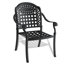 Patio en fonte d'aluminium avec 3 pièces et coussins - noir, dégradable, empilable, utilisation extérieure confortable-1275206424