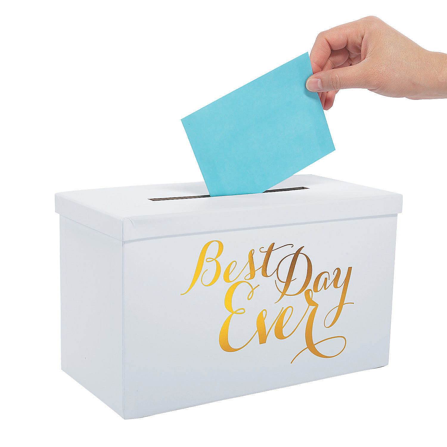 Best Day Ever Card Box, Birthday, Party Supplies, 1 Piece, White, image size:1500x1500