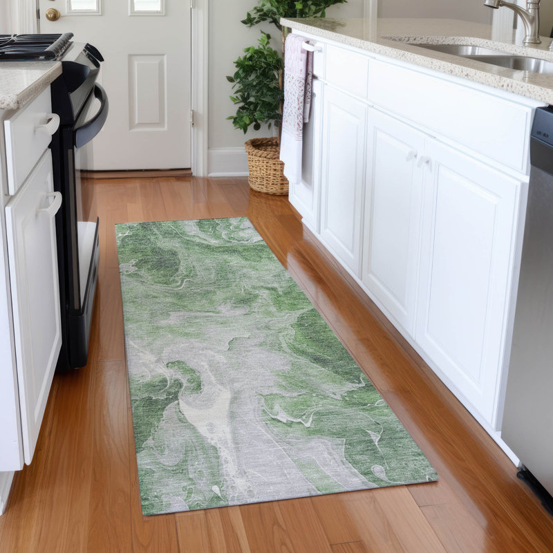 Premium Machine Washable Mehara AMF1687 Abstract Rug, Runner 2'3" x 7'6"