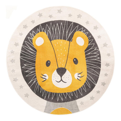 Tapis jaune / gris / ivoire Whimsy