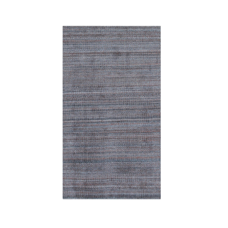 Kristilyn Multicolor Handmade Wool Multicolored Modern Solid Hand-Knotted Area Rug, Rectangle 3' x 5'