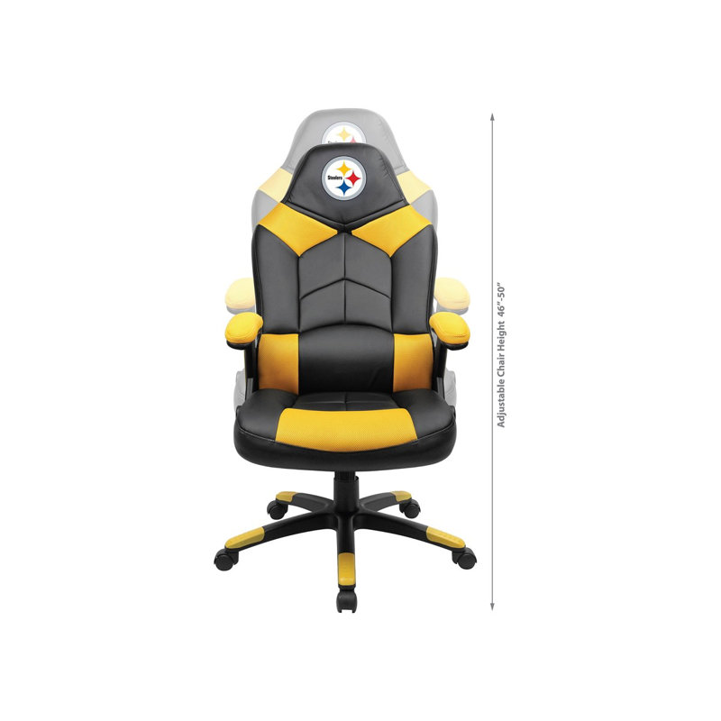 NFL Oversized Gaming Chair, Black/Yellow and Pittsburgh Steelersand