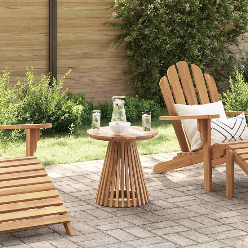 Table d'appoint vidaXL en bois de teck massif brun 19,69 x 19,69 x 19,49