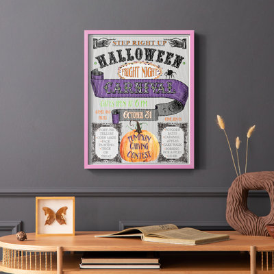 Carnival Sign Framed Print - Solid Wood