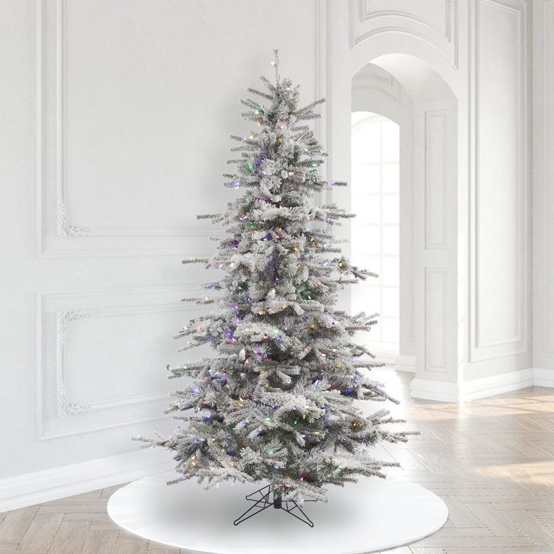 Sierra 7.5' H Lighted Artificial Fir Christmas Tree, 5.5' H