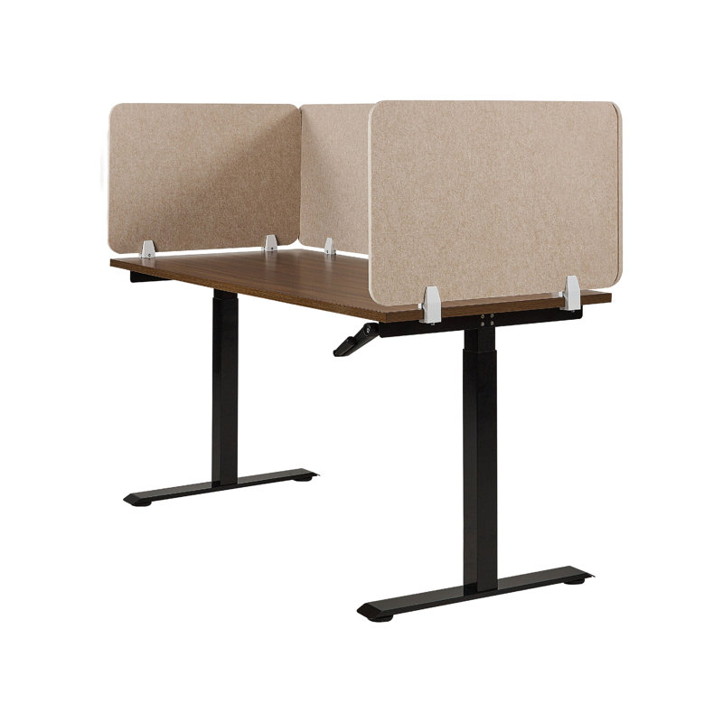 Poviones Desk Dividers, 50cm x 160cm W x 1cm D, Beige