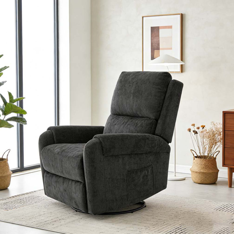 Fauteuil inclinable manuel avec massage, Noir