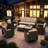 7-Piece Outdoor Wicker Sofa Set, All-Weather High Back with Comfy Cushions, 2 Single & 2 Swivel Chairs, 1 Three-Seat Sofa, 2 Ottomans-1055251896