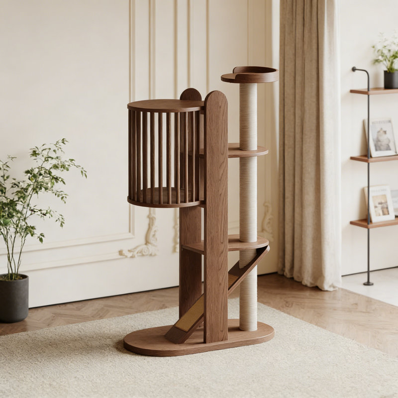 Simple Solid Wood Design Cat Climbing Frame