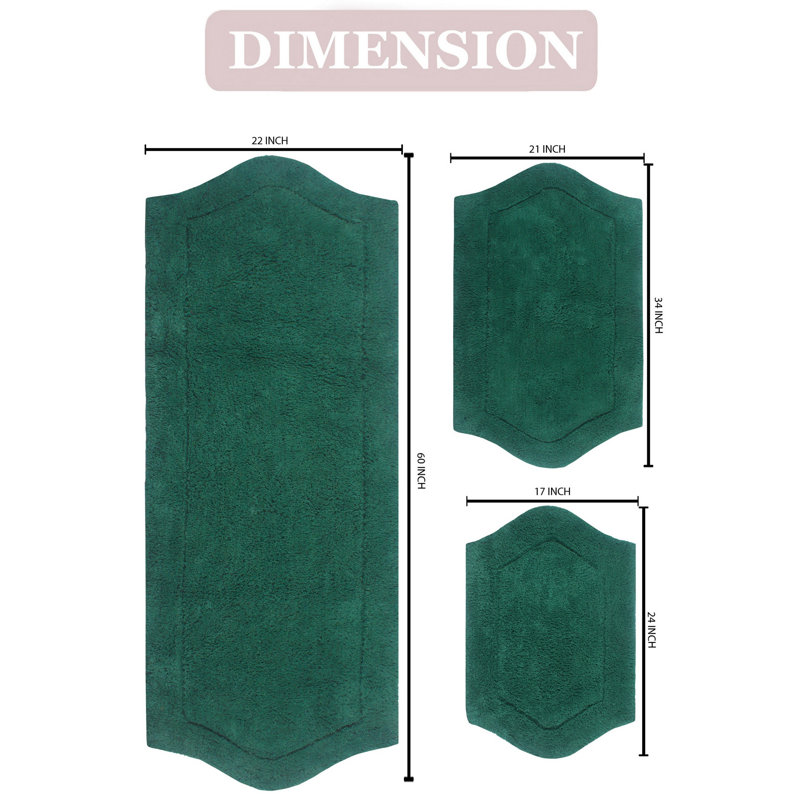 Morissette bathroom rug, Vert forêt