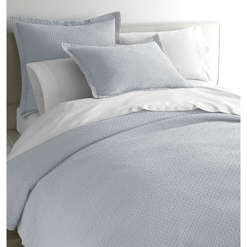 Juliet 100% Cotton Envelope Sham, King, Barely Blue